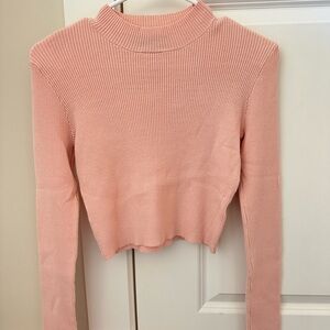 Brandy Melville Pink Crop Sweater